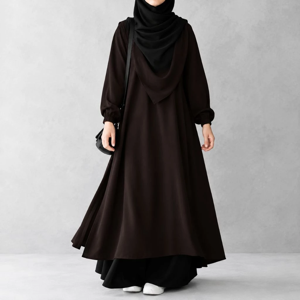 Gamis abaya hitam muslimah